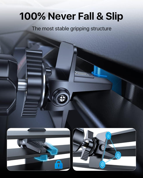 andobil Car Phone Holders - Ultra-Stable Air Vent Mount with Anti-Shake & 360° Rotation, Fits iPhone 16/15/14/13/12 Pro