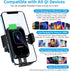 Wireless Car Charger Phone Mount, Auto-Clamping 15W Qi Fast Charging, Compatible with iPhone 13 Pro Max, Samsung S21