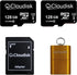Cloudisk Pack of 2 Micro SD Card 128GB Flash Memory Card Micro SDXC