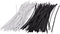 200 Piece Metallic Twist Cable Cord Wire Ties - Reusable Fastening (6 Inch, Black and White)