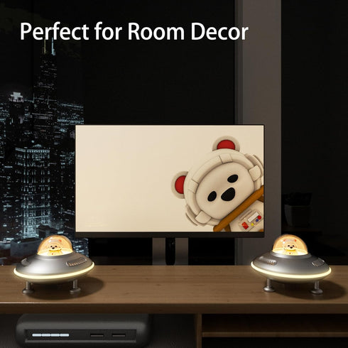 Small Bluetooth Speakers, Night Lights Wireless Speaker with Bluetooth 5.4, USB Disk & AUX Input, Cool Gifts for Room -