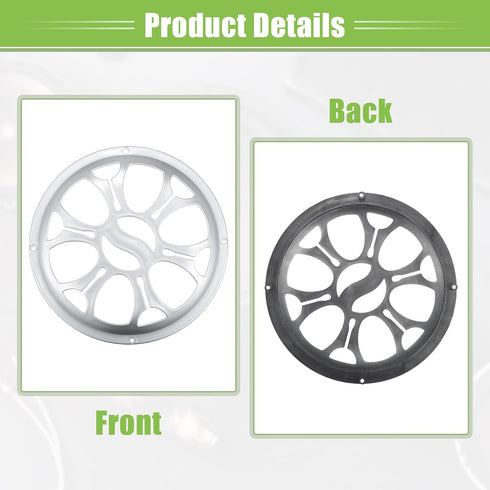 ACROPIX Universal 8" Car Speaker Grills Cover, Round 8 Inch Audio Speaker Subwoofer Guard Protector Case, Silver Tone