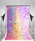 Laeacco 3x5ft Glittering Vinyl Photography Backdrops, Colorful Sequin Pattern for Baby Newborn Girls