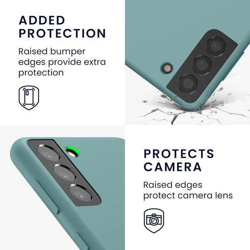 kwmobile Case Compatible with Samsung Galaxy S21 - TPU Silicone Phone Cover with Soft Finish in Arctic Night