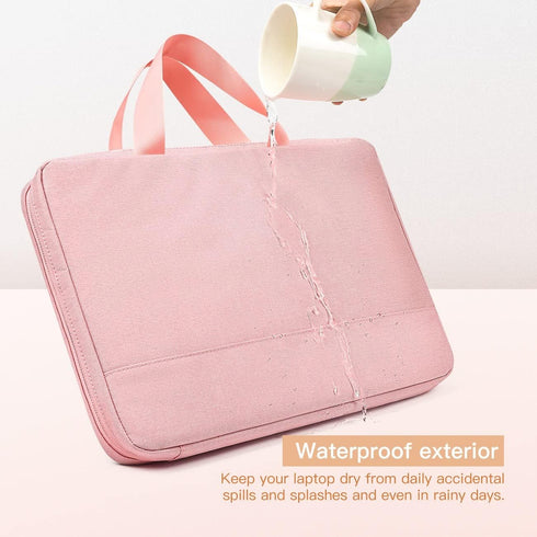 14 Inch Chromebook Case Sleeve for HP 14 Laptop, Acer Swift X, Dell XPS 15, Lenovo IdeaPad 3, Waterproof Bag (Pink)