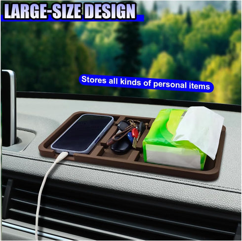 YoRise 12.67" 7.08" Extra Large Car Dashboard Mat, x Non Slip Sticky Gripping Pad with Non Marking Tape, Universal Car