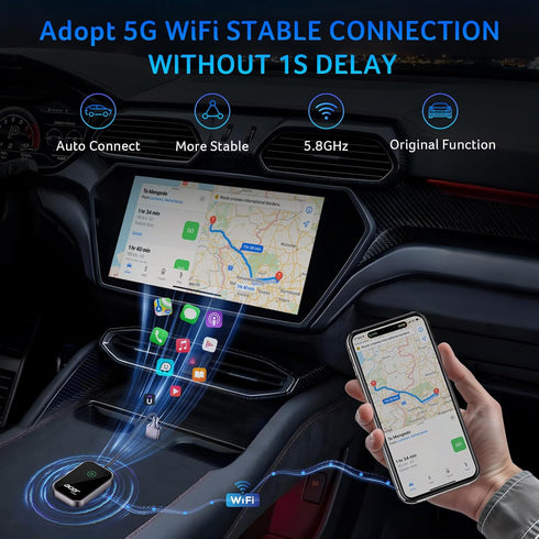 Acer Seamless Gadget CarPlay Wireless Adapter for Apple iPhone Wireless Apple CarPlay Wireless Adapter Upgrade Wired