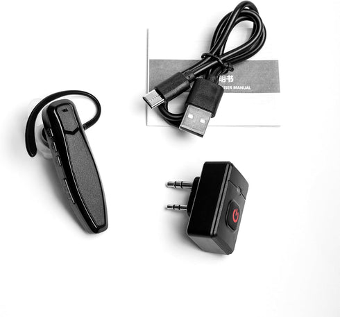 Fumei Walkie Talkie Bluetooth Headset: Wireless Adapter Compatible with Kenwood HYT 2 Pin K-Plug