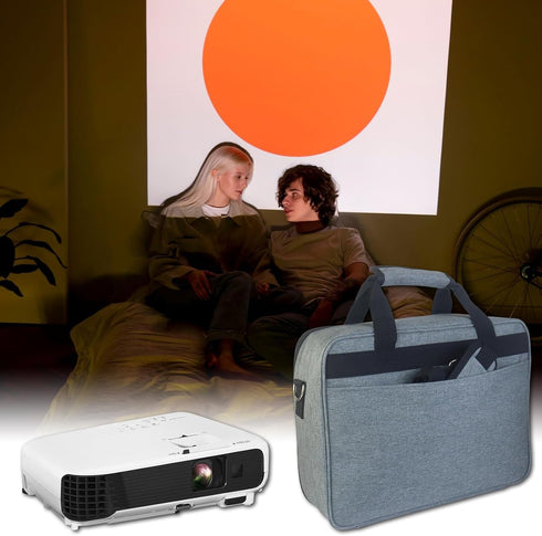 doksmeria Projector Carrying Case, Projector Bag with Accessories Storage Pockets & Adjustable Shoulder Straps