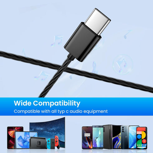 Rayleigh USB C Headphones with Microphone, 3 Pack Wired Earbuds with Heavy Bass, Compatible with iPad and Android Phones