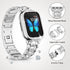 SUPOIX 41mm Compatible Apple Watch Band + Case, Women’s Bling Diamond Metal Bands & 2 Pack Protective Covers
