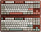 Retro 9009 Keycaps MA Profile for Mechanical Keyboard, 60% 65% 75%, Dye Sub PBT Keycaps Set, Gray Red Green