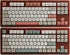 Retro 9009 Keycaps MA Profile for Mechanical Keyboard, 60% 65% 75%, Dye Sub PBT Keycaps Set, Gray Red Green