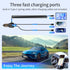 110W Fast Charging USB Car Charger, 3-Port Type-C Adapter with Retractable Cable for iPhone 15/14/13, iPad, Samsung