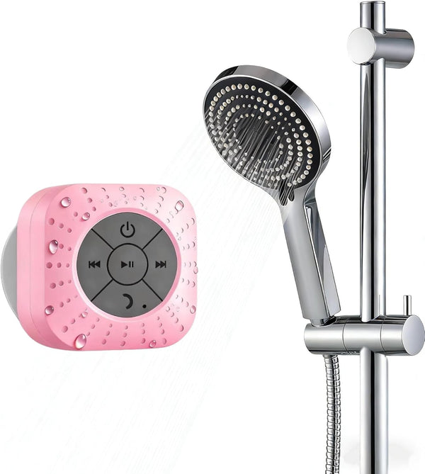 Bizooth Bluetooth Shower Speakers, Suction Cup Mic for Bathroom, Portable Small Wireless Speaker