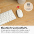 Macally Wireless Bluetooth Mouse for Mac, MacBook Pro/Air, iPad, and PC - Quiet Click, Comfortable, White