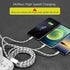 10Ft 3A Multi Charging Cable 2Pcs - 3 in 1 Braided USB Fast Charger for iPhone, Samsung, Pixel, LG, and more.