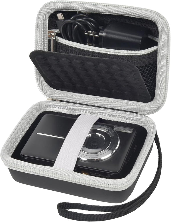 Boobowl Digital Camera Case - Compatible with Yifecial, Kodak Pixpro, Canon PowerShot ELPH 180/190, Kids Cameras, Black