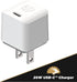 Scosche HPDC20WT-SP Fast Charger PowerVolt 20W Mini Cube USB-C, Wall Adapter for Phone, 4X Faster Power Charge, Portable Outlet Plug, White