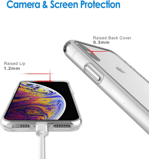 JETech Case for iPhone Xs Max 6.5-Inch, Non-Yellowing Shockproof Bumper Cover, Anti-Scratch Clear Back