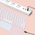 Wireless Keyboard with Touchpad, Ultra-Thin Rechargeable Bluetooth Mini Keyboard with Trackpad, Round Key for iPad