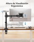 HUANUO 13-32 17.6 lbs, 16 Grommet 75x75mm 100x100mm Single Monitor Mount, Monitor Arm for Monitors up to Adjustable