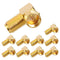 VCE 90 Degree Coaxial Connector, L Shaped Gold-Plated F Type Male to Female Right Angle Coax Connector, 10-Pack