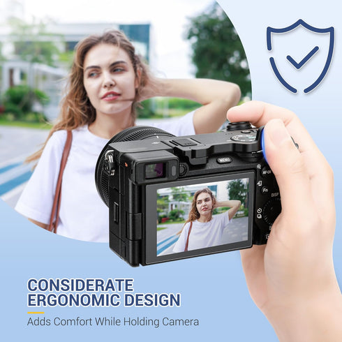 A6700 JJC Soft Eye Cup Eyecup Eyepiece & Metal Thumb Rest Grip for Sony Mirrorless Camera