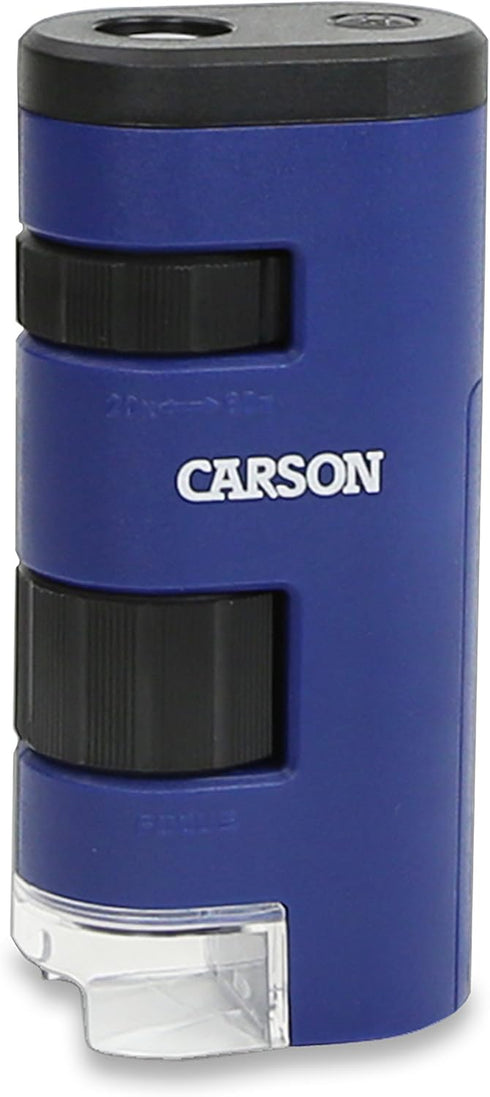 Carson Pocket Micro 20x-60x LED Lighted Zoom Field Microscope with Aspheric Lens System (MM-450)