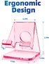 TOPGO 2 Pack Counter, 17 16 15 14 13 12 Acrylic Phone Stand, Pink Phone Holder for Office Desk, Vanity, Kitchen Bedside