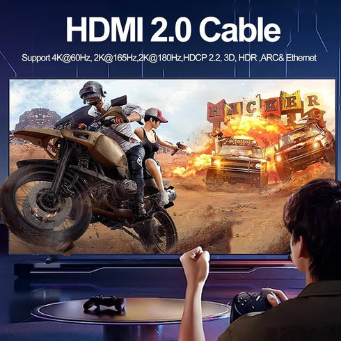 CEFOJQAO 10 4K, 5-Pack 10FT, 2.0 4K@60Hz,2k 120/165Hz CL3 2.2, 3D PS4/5, FT HDMI Cable HDMI Computer TV Cord