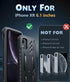FNTCASE for iPhone XR Phone Case: Military Grade Full Protection Shockproof Hard Phonecase with Kickstand - Rugged Protective Cases Matte Textured Drop Proof Heavy Duty Cover - Black