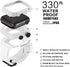 Compatible Apple Watch Band Case 42mm 44mm Series 5/4/3, IP68 Waterproof Case with Soft Silicone Band, White