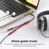 MOSWAG Type C to Dual 3.5mm Aux Headphone Jack Adapter, Hi-Res 2 Way Audio Y Cable for iPad, Samsung, Google