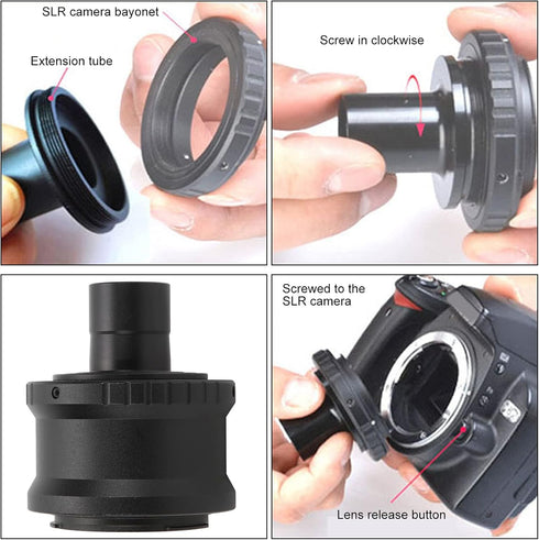 YYOYY 23.2mm Microscope T Mount Extension Tube T2 Mount Adapter Ring for Sony E Mount SLR Camera
