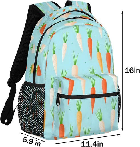 Aglebo Backpack Backpack 16x11.4x8 inch Daypack Pack Cute Carrot Travel for Men Women Casual Cute Laptop Lightweight