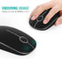 VssoPlor Wireless Mouse, 2.4G Slim Portable Computer Mice with Nano Receiver for Notebook, PC, Laptop, Computer (Black and Silver)
