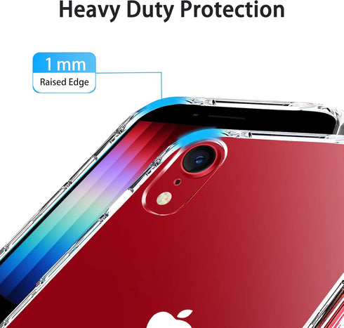 JJGoo Compatible with iPhone XR Case, Clear Transparent Shockproof Phone Case, Slim Anti-Scratch Hard PC Cover