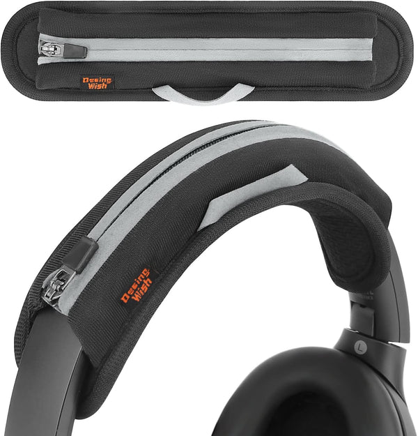 Design Wish Universal Replacement Headphone Headband Cover, Compatible with Sony, Bose, Beats, JBL (Black)