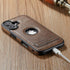 C Casus 17 6.3 Inch (2025), Casus for iPhone Case with MagSafe, Slim Kickstand Vegan Leather Protective Cover