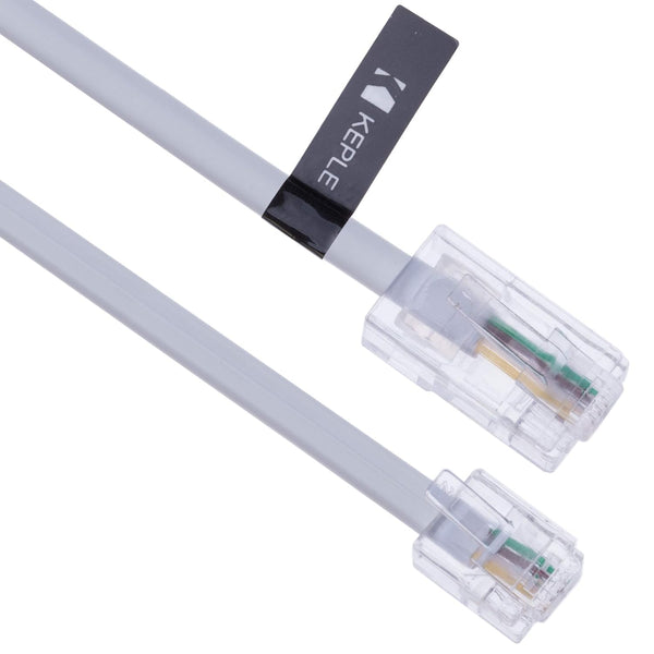 Keple 3m RJ11 to RJ45 Cable Phone Telephone Cord RJ11 6P4C to RJ45 8P8C Connector Plug Cable (White)