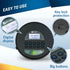 KLIM MP3 Nomad - Portable CD Player with Long-Lasting Battery - with Headphones - Radio FM - Compatible CD Player