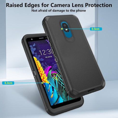 Asuwish Phone Case for LG Aristo 4/Astro 4+ Plus with Screen Protector, Hybrid Shockproof Protective Cover