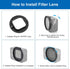 PULUZ 52mm Lens Filter Adapter Ring for GoPro HERO11 Black / Mini / HERO10 / HERO9 Camera Accessories