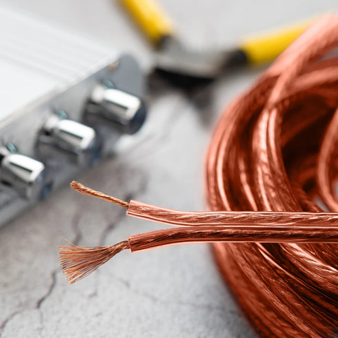 Monster XP 12 Gauge Copper Clad Aluminum Speaker Wire Cable 50 FT Spool - Ideal for Home Cinema and Car Audio