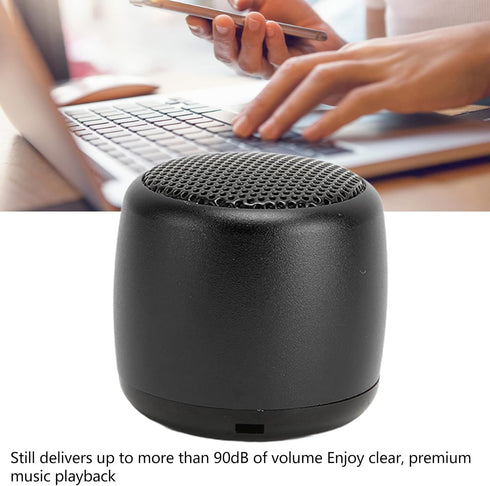 Mini Speaker, USB Charging Large Volume Hands Free Calling Small Wireless Speaker Heavy Subwoofer for PC for Phone (Black)