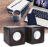 Mini USB Stereo Computer Speaker, 3.5mm Jack Wired Speaker for Desktop Laptop PC, Compact USB Charging