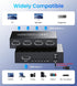 Happfeel 1 4 1x4 5V 4K@30Hz, 1080P@120Hz, 3D, HDMI Splitter in Out Mirror Display Only, Powered HDMI Video Splitter