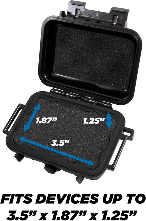 CASEMATIX 5.75" Waterproof Small Hard Case with Customizable Foam for Portable Electronics and Accessories
