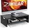 Zimilar Monitor Stand Riser, 2 Tiers Laptop Computer Riser for PC Screen, Wooden Storage Organizer